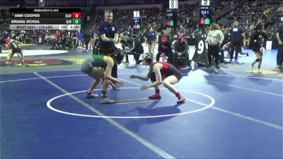 110 lbs Round Of 16 - Abbi Cooper, Clayton Valley (NC) vs Briana Ochoa, Alisal (CC)