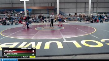 138 lbs Cons. Round 3 - Jett Williams, New Plymouth vs Razden Harris, Ririe