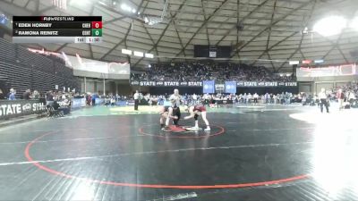 Girls 2A 120 lbs Quarterfinal - Eden Hornby, W. F. West (Girls) vs Ramona Reinitz, Centralia (Girls)