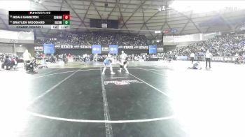 Boys 4A 157 lbs Champ. Round 1 - Noah Hamilton, Sumner vs Braylen Woodard, Hazen