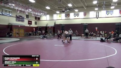 JV-10 lbs Semifinal - Brody Hall, Waterloo East vs Evan McMahon, Union, LaPorte City