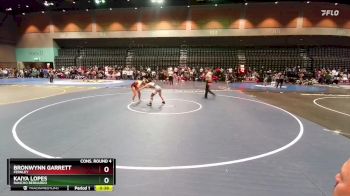 100 lbs Cons. Round 4 - Kaiya Lopes, Rancho Bernardo vs Bronwynn Garrett, Fernley