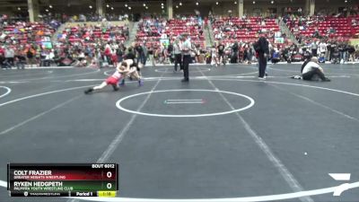 80 lbs Champ. Round 1 - Colt Frazier, Greater Heights Wrestling vs Ryken Hedgpeth, Palmyra Youth Wrestling Club