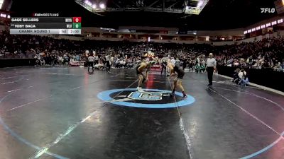 4A 127 lbs Champ. Round 1 - Toby Baca, West Las Vegas vs Gage Sellers, Miyamura