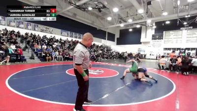 135 lbs Quarterfinal - Aurora Gonzalez, Perris vs Savannah Turner, Beaumont