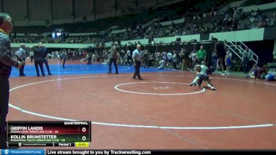 72 lbs Quarterfinal - Griffin Landis, Ocean Lakes Wrestling Club vs Kollin Brunstetter, Powhatan Youth Wrestling Club