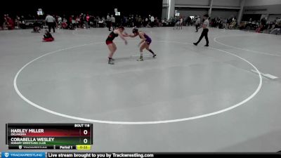 115 lbs Quarterfinal - Harley Miller, Oklahoma vs Corabella Wesley, Hobart Wrestling Club