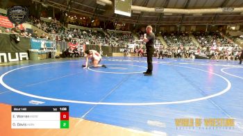 145 lbs Semifinal - Emmitt Warren, Morrison Takedown Club vs Otis Davis, Harvey Twisters