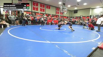 138 lbs Quarterfinal - Payton Snyder, Prague vs Natalie Burgess, Mannford