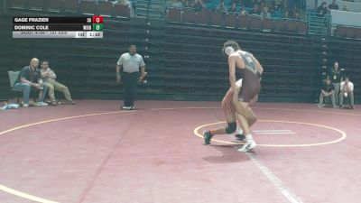 157 lbs Consi Of 8 #1 - Gage Frazier, South Aiken vs Dominic Cole, Westside