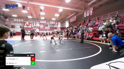 55 lbs Rr Rnd 1 - Lachlan Forrest, Vinita Kids Wrestling vs Achilles Davie, Salina Wrestling Club