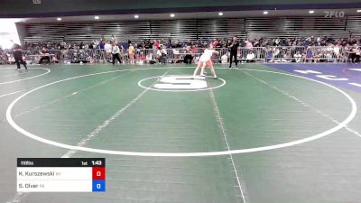 118 lbs Consi Of 32 #2 - Kylee Kurszewski, WI vs Saige Olver, PA