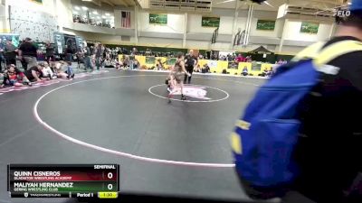 73 lbs Semifinal - Quinn Cisneros, Gladiator Wrestling Academy vs Maliyah Hernandez, Gering Wrestling Club