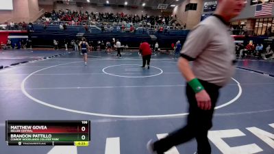 106 lbs Round 5 - Brandon Pattillo, Conroe Woodlands College Park vs Matthew Govea, Keller Central