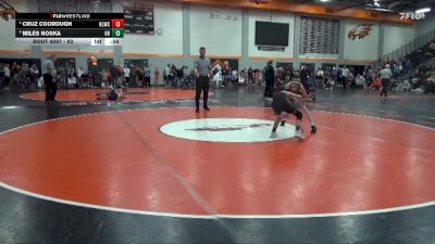 93 lbs Round 3 - Miles Noska, Hammerin Hawks vs Cruz Coorough, North Liberty Wrestling Club