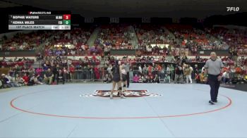 110 lbs 1st Place Match - Kenna Miles, Fort Scott Hs vs Sophie Waters, Meriden-Jefferson West