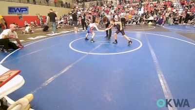 58 lbs Consi Of 8 #2 - Edward Ledbetter, Muskogee Rougher Youth Wrestling vs Franz Freisberg, Caney Valley Wrestling