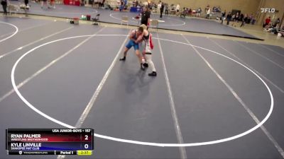 157 lbs Cons. Semi - Ryan Palmer, Wrestling Brotherhood vs Kyle Linville, Shakopee Mat Club