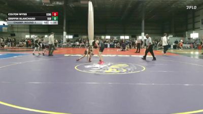 95 lbs Champ. Round 1 - Colton Wyss, East Carolina Wrestling Academ vs Griffin Blanchard, Raleigh Area Wolfpack