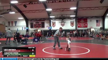 2 lbs Quarterfinal - Jett Dietrich, Keokuk Kids Wrestling Club vs Christian Dixon, Camp Point Youth Wrestling