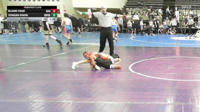 53 lbs Rr Rnd 2 - Blaine Page, All I See Is Gold Academy Stars - ESC vs Yongjin Kwon, Empire Wrestling Academy 1 - ESC