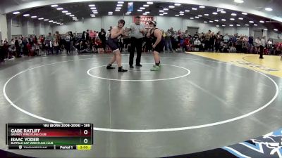 285 lbs Quarterfinal - Isaac Yoder, Buffalo Gap Wrestling Club vs Gabe Ratliff, Grundy Wrestling Club