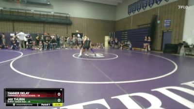 138 lbs Round 1 (6 Team) - Tanner Delay, Thermopolis Middle School vs Jax Thurin, Burns Junior High