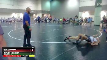 113 lbs Round 4 (16 Team) - Rowdy Neighbor, Iowa Black vs Logan Roman, MAWA Red