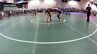 155 lbs Cons. Semi - Johannah Brummett, Williamsburg Wrestling Club vs Destiny Mcknight, Heavy Hitting Hammers