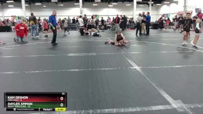 72 lbs Semis (4 Team) - Daylen Amman, Quest Wrestling vs Kam Deshon, Ohio Gold