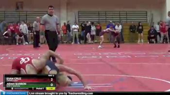 120 lbs Champ. Round 1 - Aidan Barron, North Newton vs Evan Cruz, Crown Point