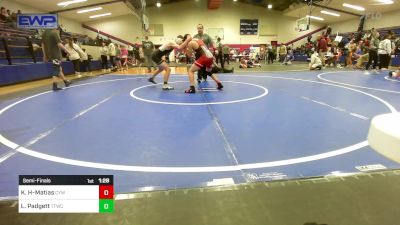 126 lbs Semifinal - Kenneth Heaney-Matias, Coweta Tiger Wrestling vs Lane Padgett, Team Tulsa Wrestling Club