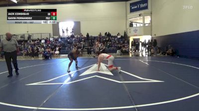 157 lbs Cons. Round 3 - Gavin Fernandez, Cal Poly SLO vs Jack Consiglio, Unattached