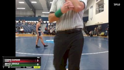 125 lbs Finals (2 Team) - Cosmo Damiani, Ithaca vs Bryce Arnold, Messiah