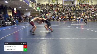 172 lbs R-64 - Cole Middleton, Parkersburg South-WV vs Deryk DeLong, Cranberry