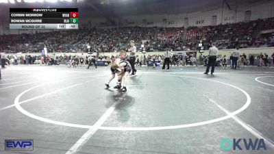 55 lbs Round Of 32 - Corbin Morrow, Wyandotte Youth Wrestling vs Rowan Mcguire, Blaine County Grapplers
