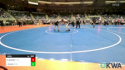 130 lbs Semifinal - Eathan Glossip, Perkins vs Jared Lyman, Wyandotte Youth Wrestling