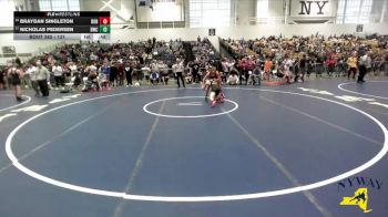 131 lbs Cons. Round 2 - Braydan Singleton, Whitney Point Youth Wrestling Club vs Nicholas Pedersen, Dutchess Wrestling Club