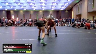 130 lbs Cons. Semi - Kyler Lester, Lions Wrestling Academy vs Riley Dilka, Missouri Outlaws