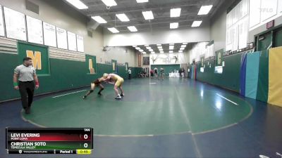 144 lbs Quarterfinal - Levi Evering, Point Loma vs Christian Soto, Temecula Valley