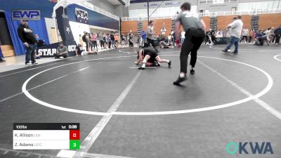 100 lbs Consi Of 4 - Kenneth Allison, Lexington Wrestling Club vs Zadayah Adams, Lone Grove Takedown Club