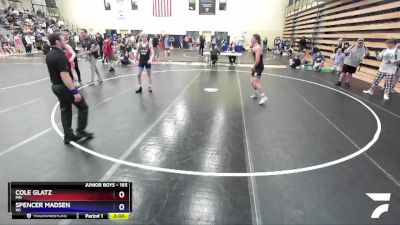 165 lbs Cons. Round 3 - Cole Glatz, MN vs Spencer Madsen, WI