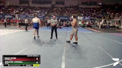 D 1 285 lbs Champ. Round 2 - Spencer Lanosga, Jesuit vs Noah Murr, Destrehan