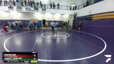 145 lbs Semifinal - Everett Copeland, Lander Middle School vs Hunter Keri, Lovell Middle School