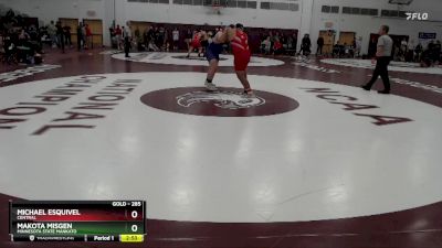 285 lbs Cons. Round 3 - Makota Misgen, Minnesota State Mankato vs Michael Esquivel, Central