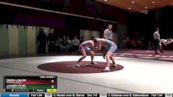 138 lbs Cons. Round 2 - Owen Lawler, Dubuque Senior vs Louden Plum, Des Moines Roosevelt