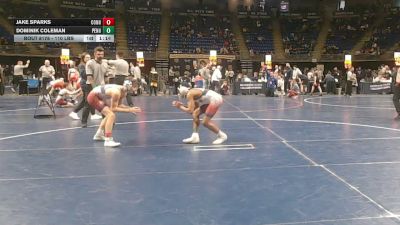 110 lbs Consy 5 - Jake Sparks, Connellsville vs Dominik Coleman, Penns Valley