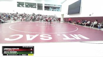 285 lbs Finals (2 Team) - Bryce Meggers, Sierra College (White) vs Jeremiah Strauss, Mt. SAC (White)