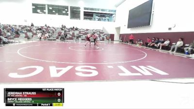 285 lbs Finals (2 Team) - Bryce Meggers, Sierra College (White) vs Jeremiah Strauss, Mt. SAC (White)