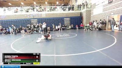 98 lbs Quarterfinal - Brody Erickson, Jet House vs Ayden Tokita, East Idaho Elite